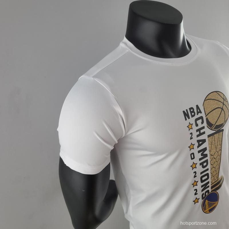 2022 NBA Golden State Warriors CHAMPIONS White T-Shirts#K000219
