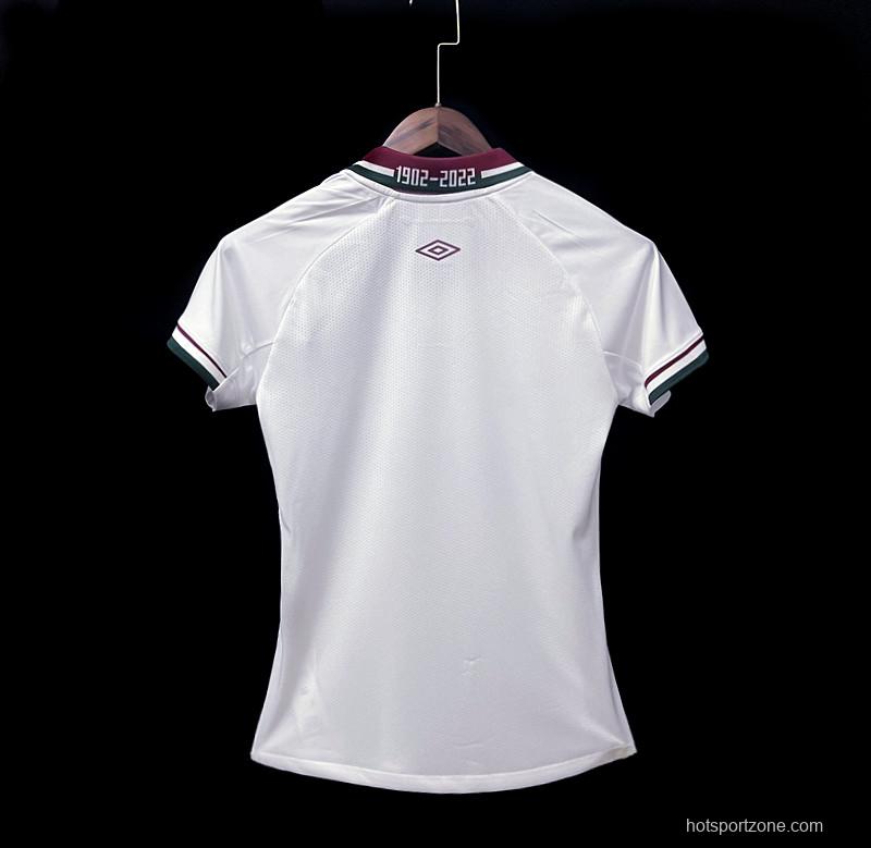 22/23 Woman Fluminense Away Soccer Jersey