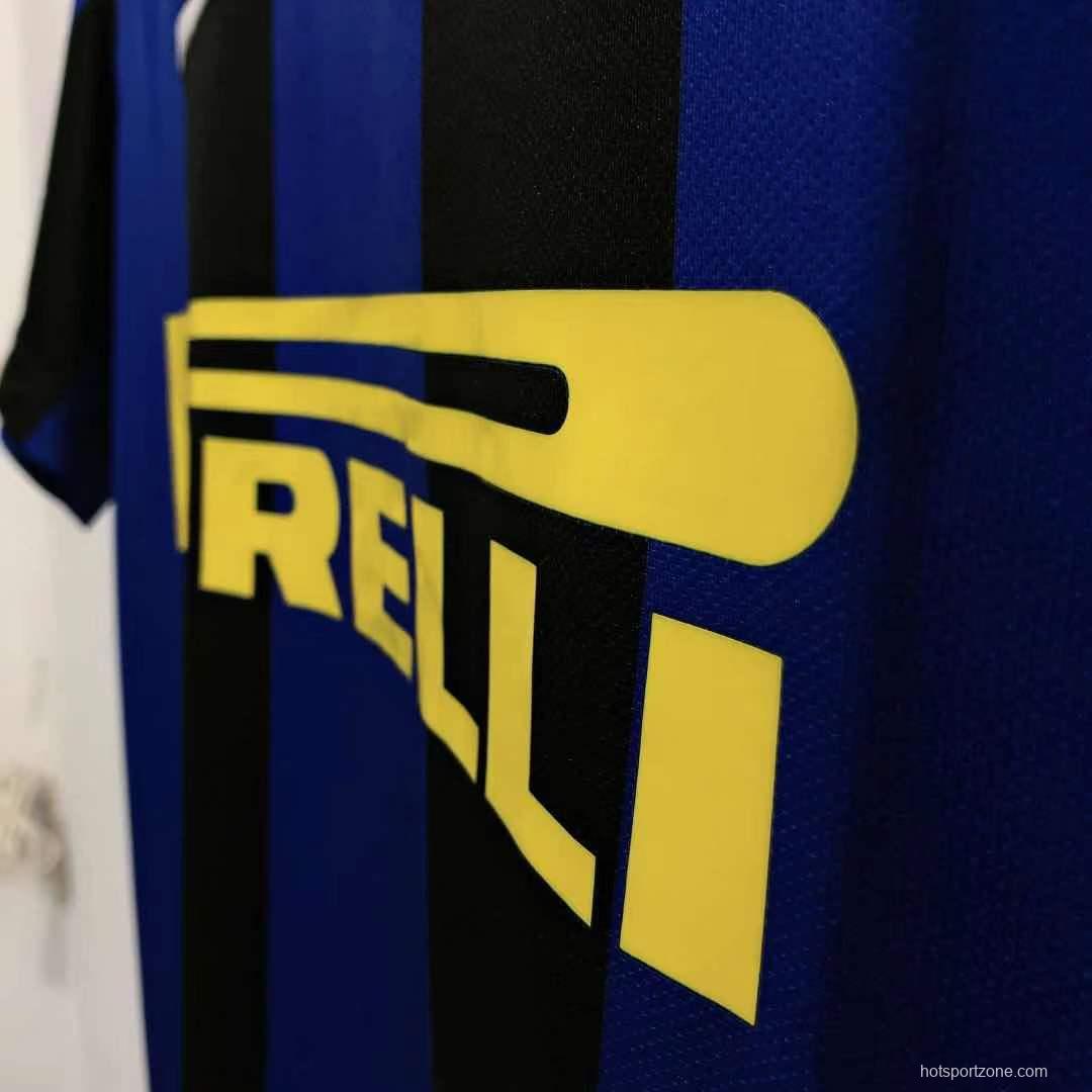 Retro 08/09 Inter Milan Home Champions Version Soccer Jersey