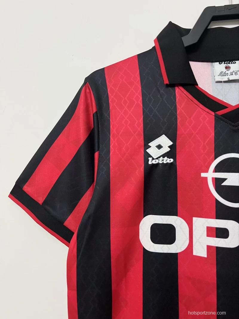 Retro 95/96AC Milan Home Soccer Jersey