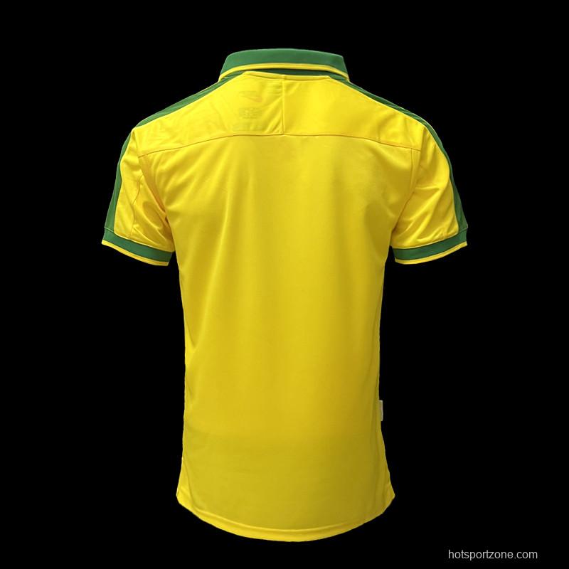 Retro 1997 Brazil Home Soccer Jersey