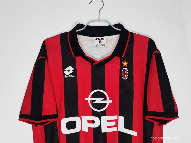 Retro 1995/96 AC Milan Home Soccer Jersey