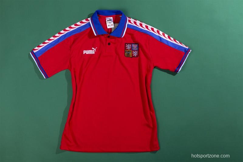 Retro 1996 Czech Republic Home Soccer Jersey