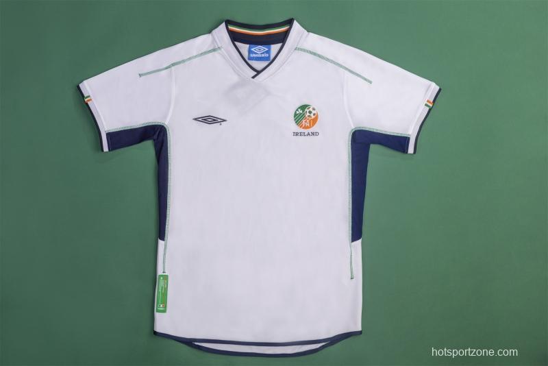 Retro 2002 Ireland Away Soccer Jersey