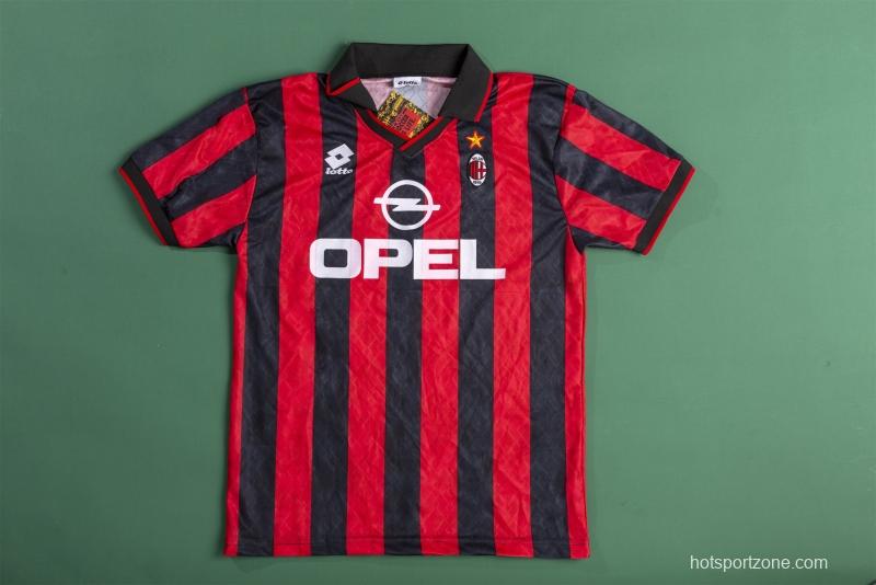 RETRO 94/96 AC Milan Home Soccer Jersey