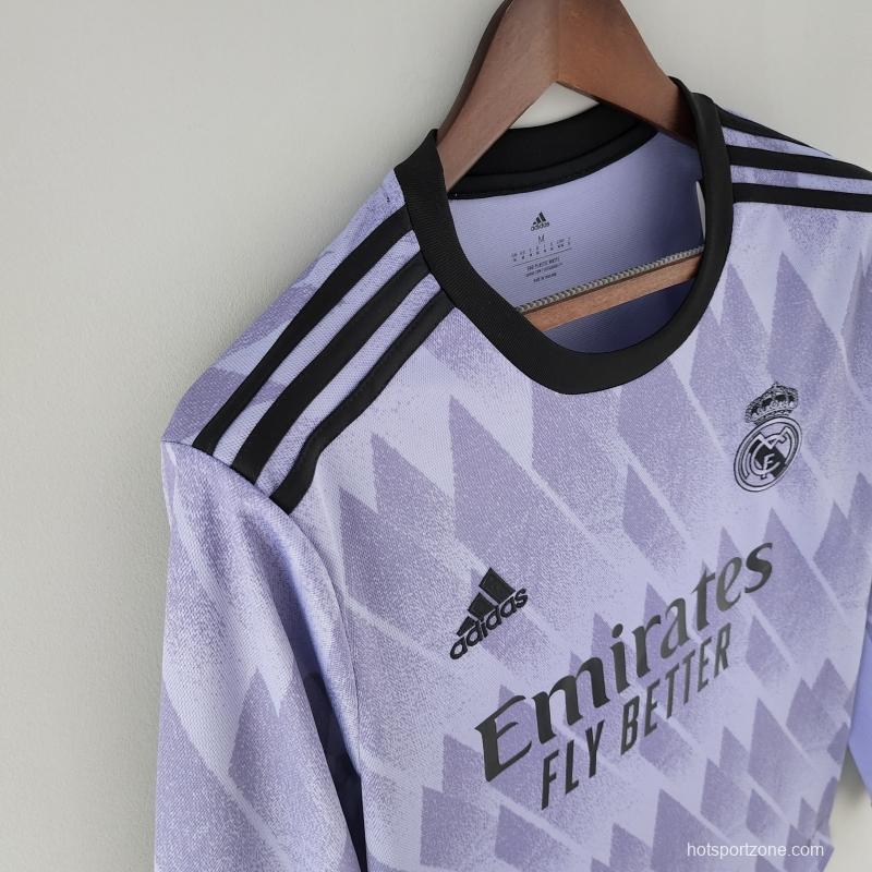 22/23 Long Sleeve Real Madrid Away Soccer Jersey