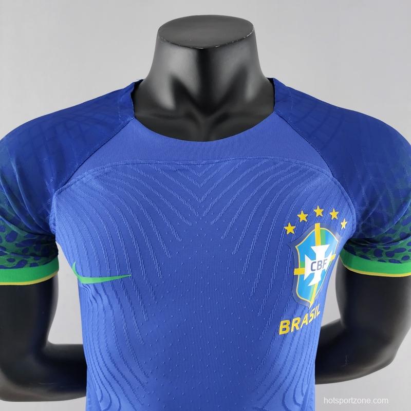 Player Version 2022 Brazil World Cup Jersey Away Soccer Jersey