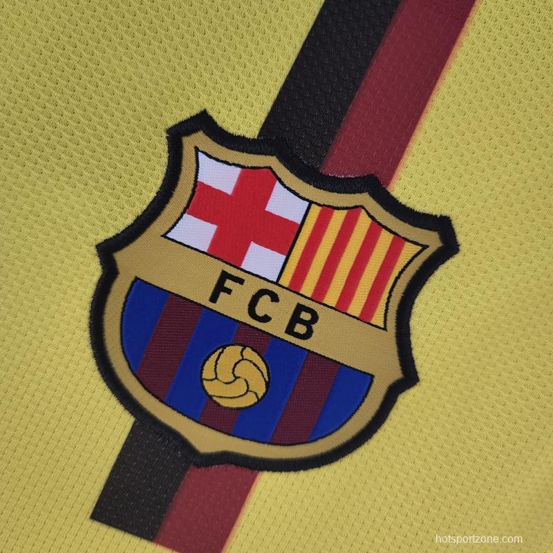 Retro 08/09 Long Sleeve Barcelona Away Soccer Jersey
