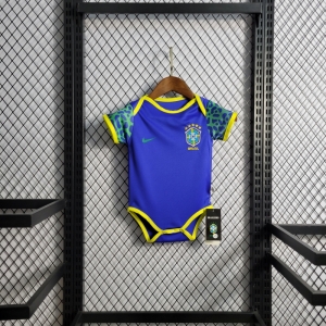 2022 Baby Brazil Away  9-12 Baby Soccer Jersey