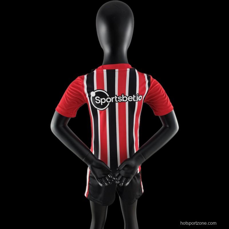 22/23 Kids Sao Paulo Away SIZE16-28 Soccer Jersey