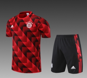 22/23 FC Bayern Munich Munich Red/Black Jersey +Shorts