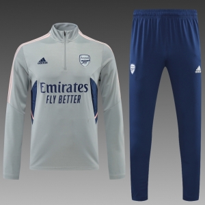 22/23 Arsenal Grey Half Zipper Tracksuit