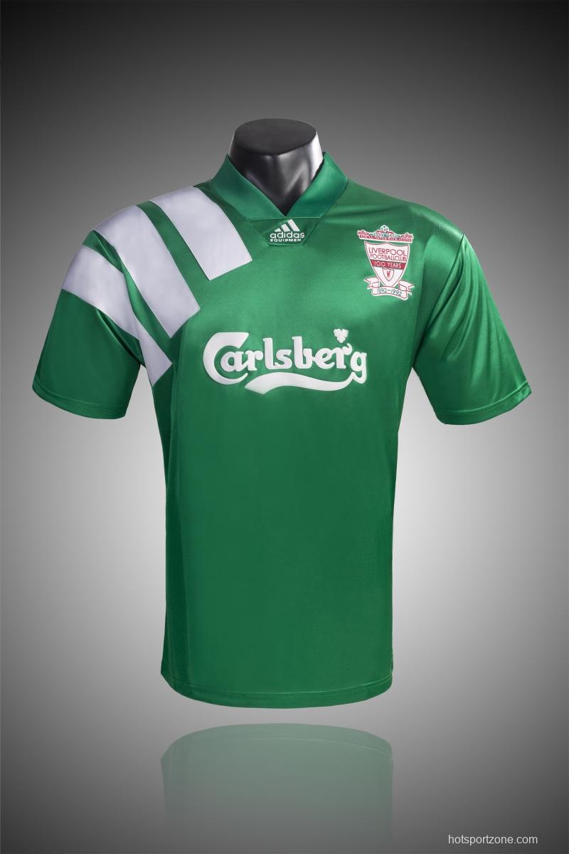 RETRO 92/93 Liverpool Away Soccer Jersey