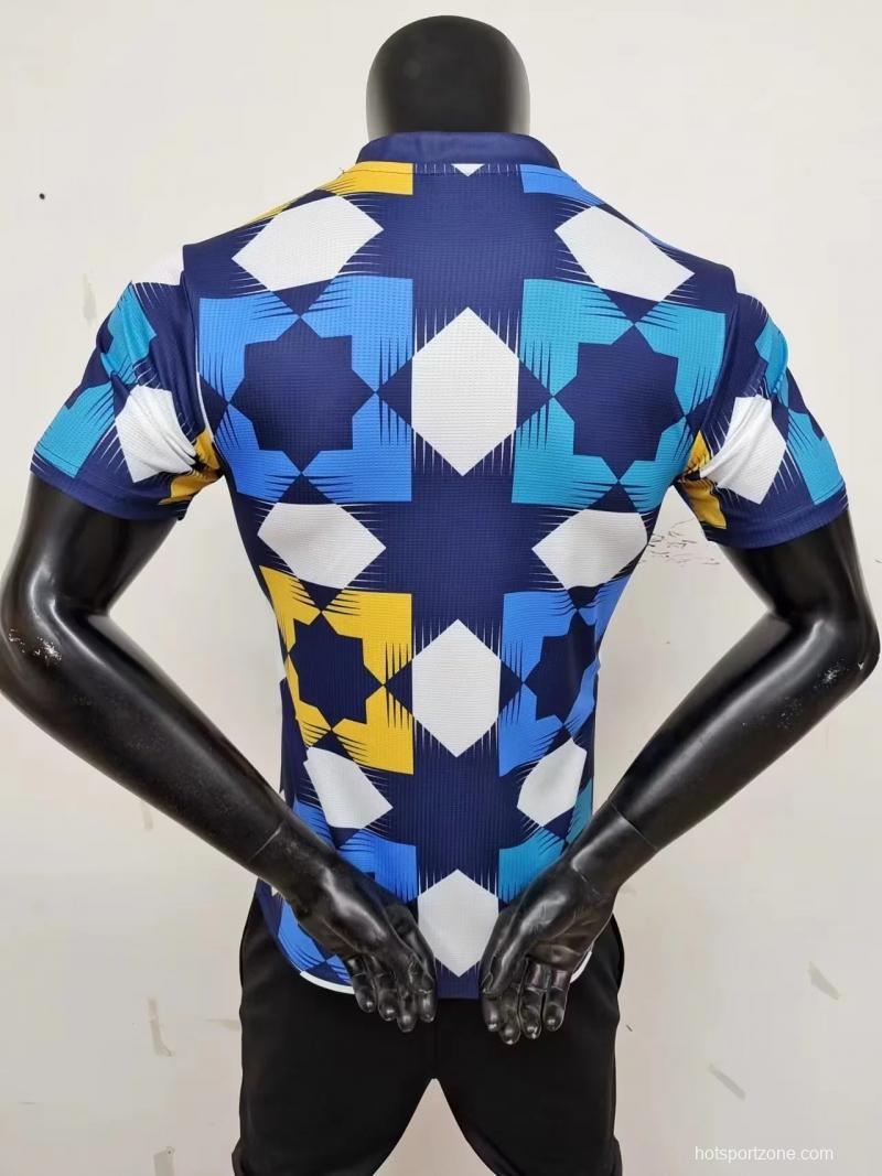 Player Version 2022 Algeria Pre-Match Blue Jersey