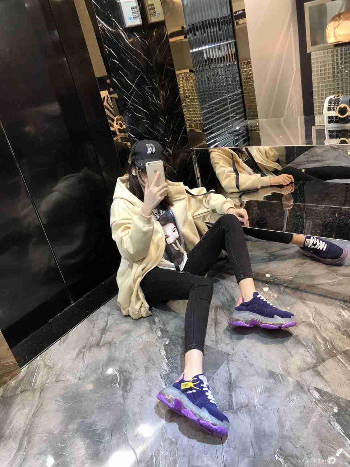Men/Women Balenciaga Triple S Sneaker Purple