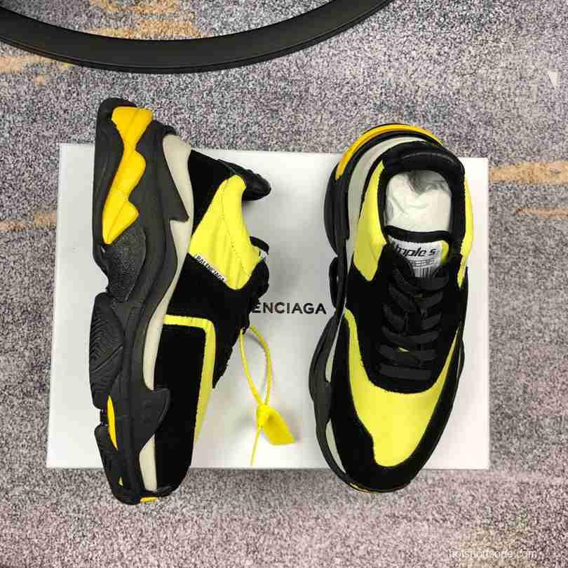 Men Balenciaga Triple-S 2 Yellow Black Sneaker