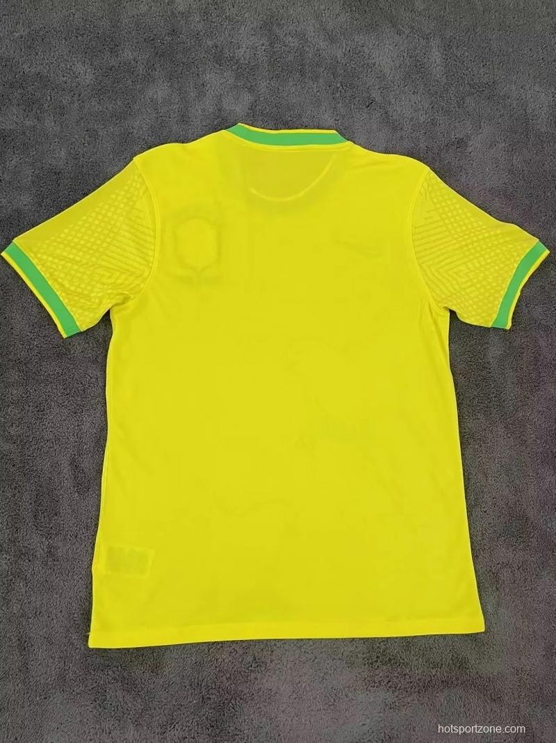 2022 Brazil Yellow Training Jersey