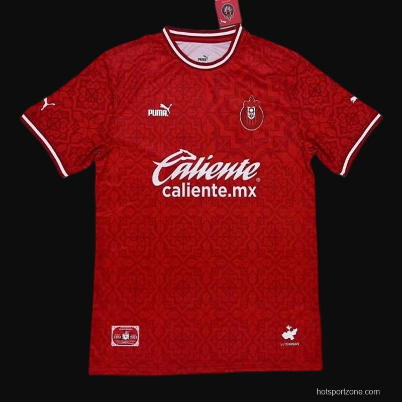 22/23 Chivas Guadalajara Red 100 Years Centennial Red Jersey