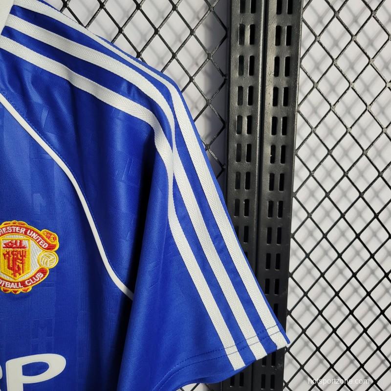 Retro 88/89 Manchester United Away Blue Jersey