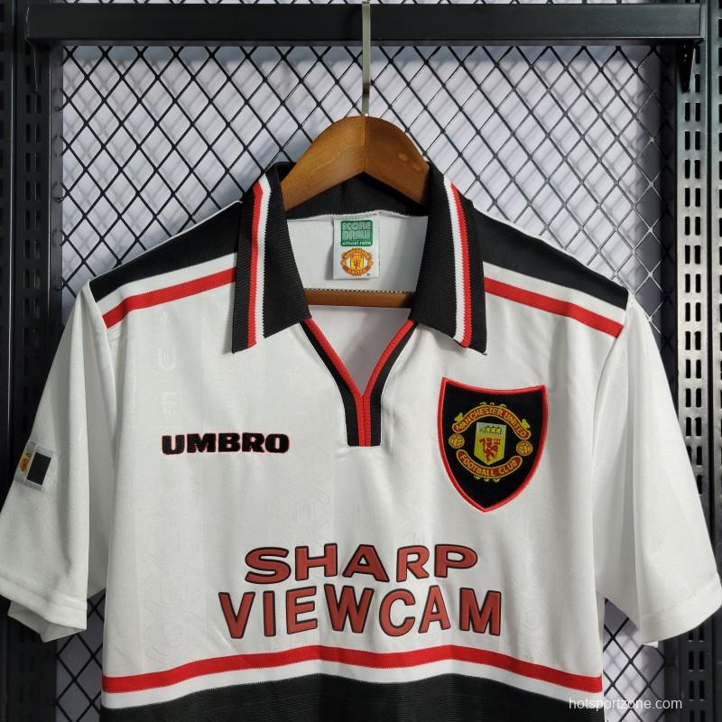 Retro 97-99 Manchester United White Jersey