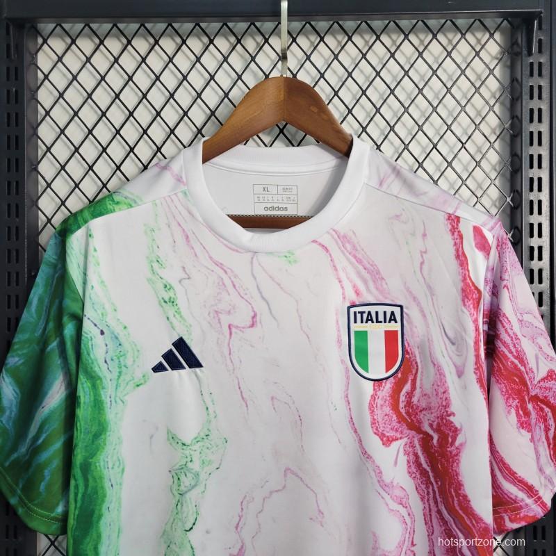 2023 Italy FIGC Pre-Match White Jersey