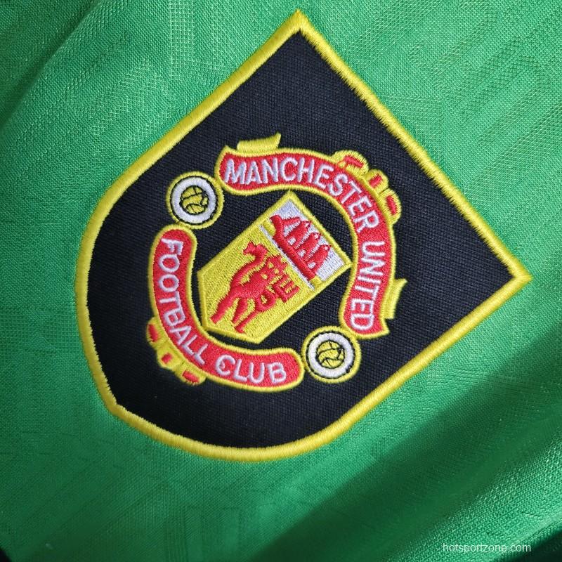 Retro 1992/94 Manchester United Third Green Jersey
