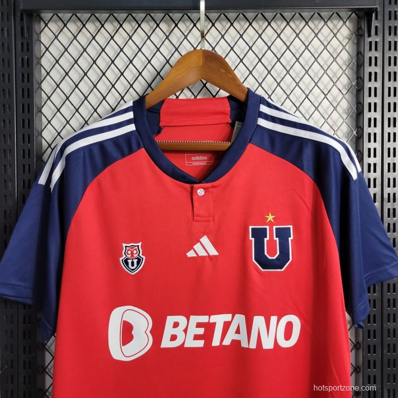 23/24 Club Universidad De Chile Away Red Jersey