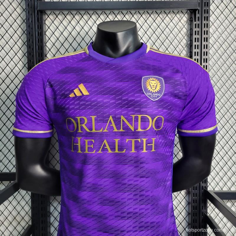 Player Version 23-24 Orlando City Home Soccer Jersey