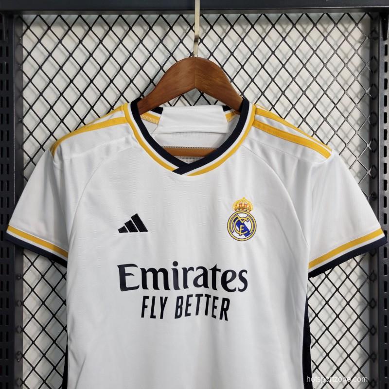 23-24 Kids Real Madrid Home Jersey