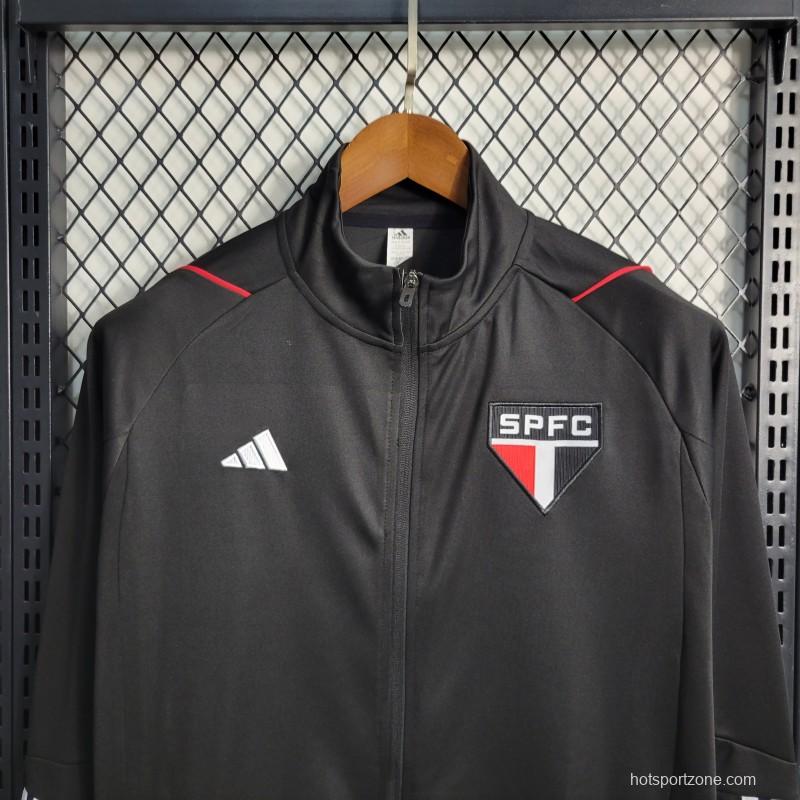 23-24 Sao Paulo Black Full Zipper Training Jacket