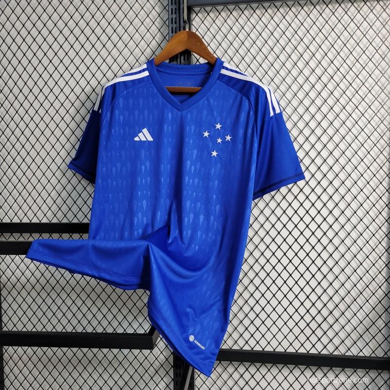 23-24 Cruzeiro Goalkeeper Blue Jersey