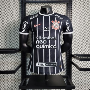 Player Version 23/24 Corinthians Black Away Jersey +All Sponsors