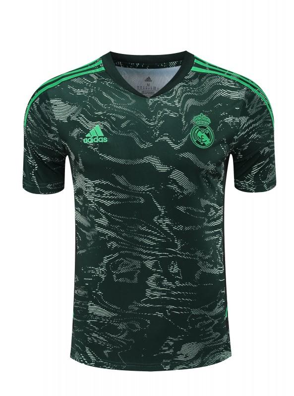 23-24 Real Madrid Black Green Pattern Short Sleeve+Shorts