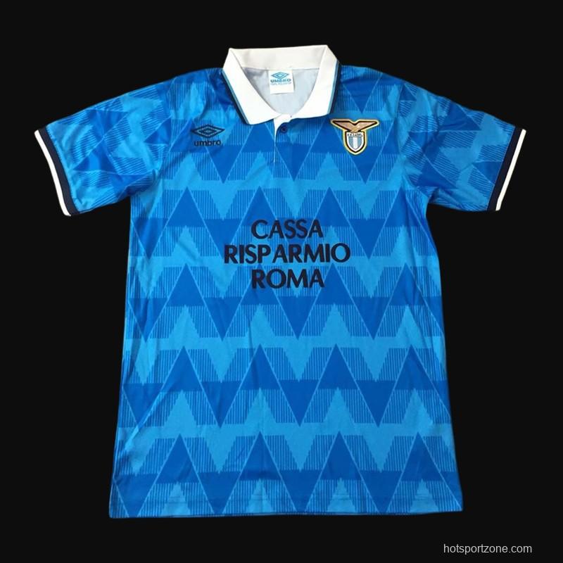 Retro 89/90 Lazio Home Blue Jersey