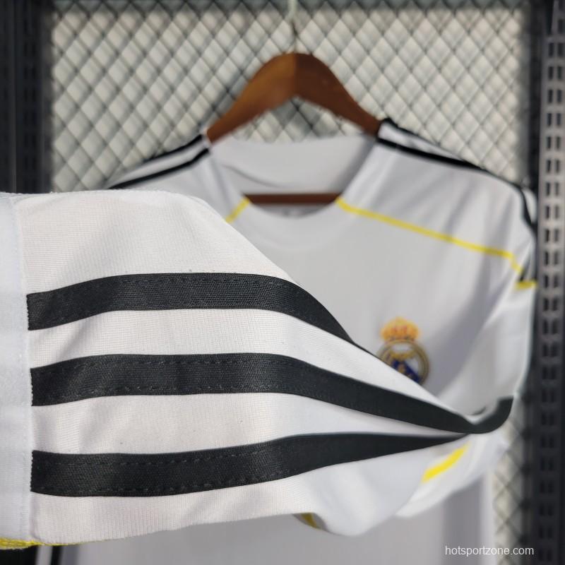 Retro Long Sleeve 09/10 Real Madrid Home Jersey