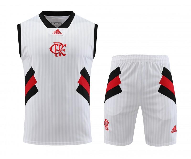 23-24 Flamengo White Remake Icon White Vest Jersey+Shorts