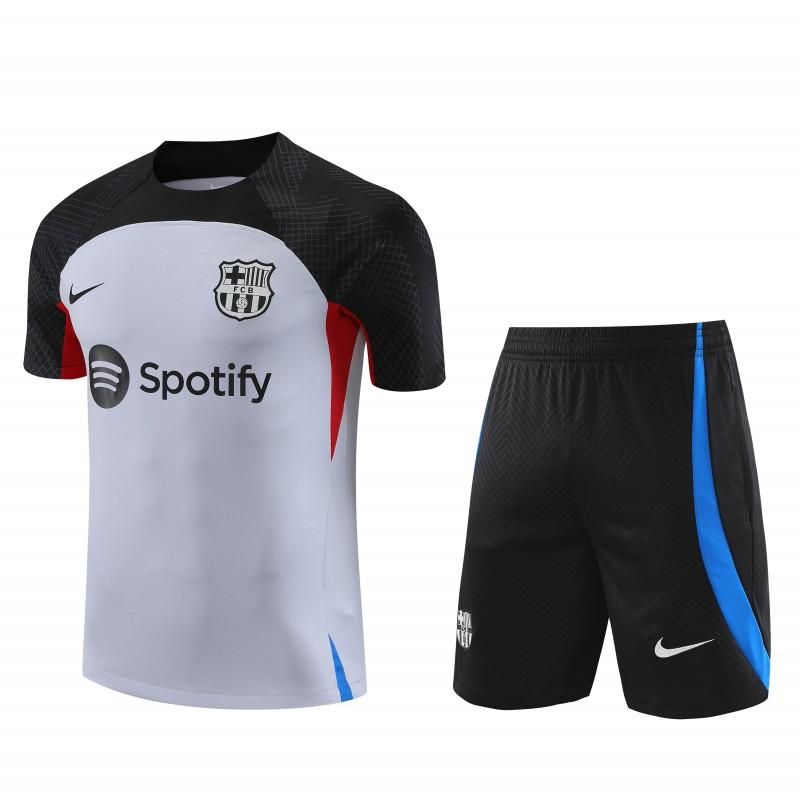 23-24  Barcelona Grey Black Short Sleeve Jersey+Shorts