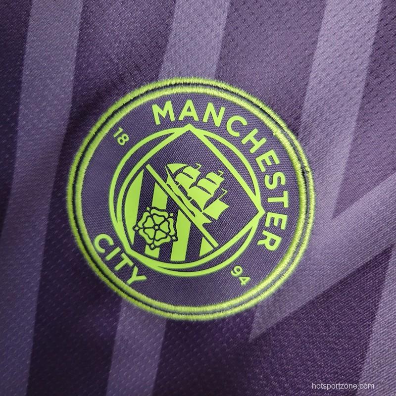 23-24 Manchester City Purple Goalkeeper  Jersey