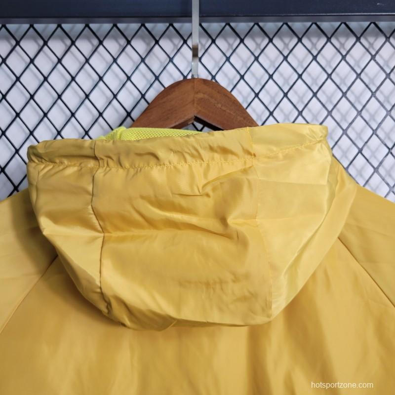 23-24 Barcelona Royal Blue Yellow Windbreaker