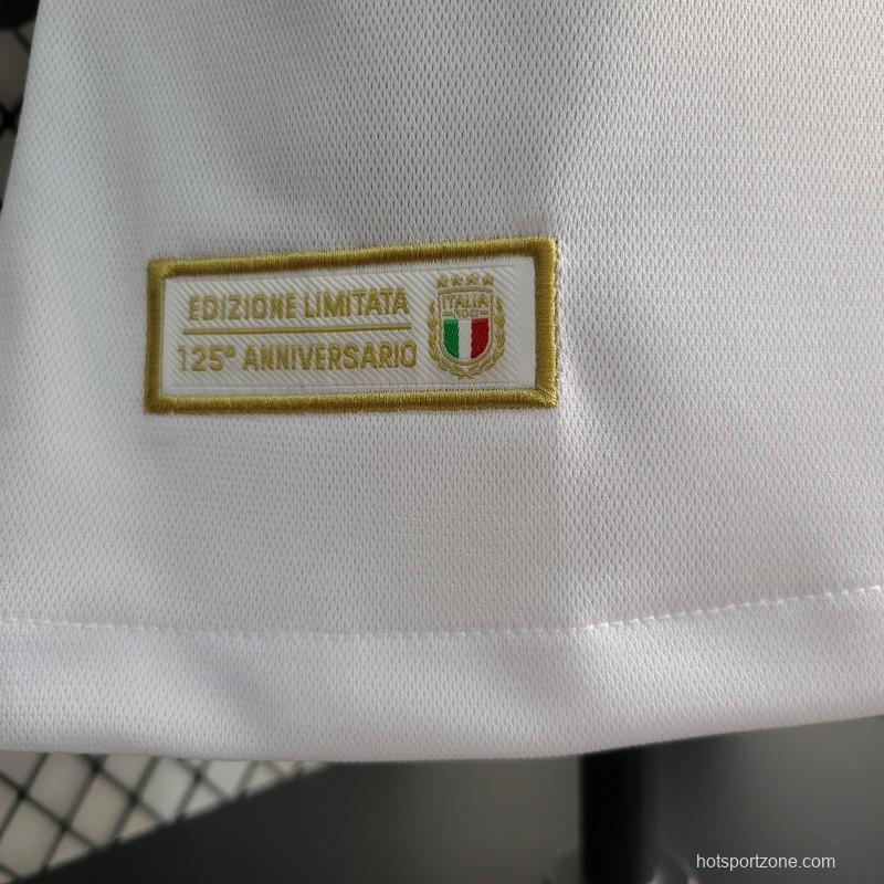 Player Version 2023  Italy 125th Anniversary Edition White Jersey