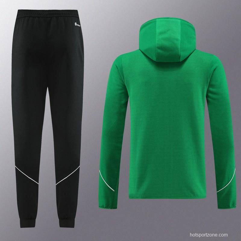 2023 Adidas Green Hoodie Full Zipper Jacket +Pants