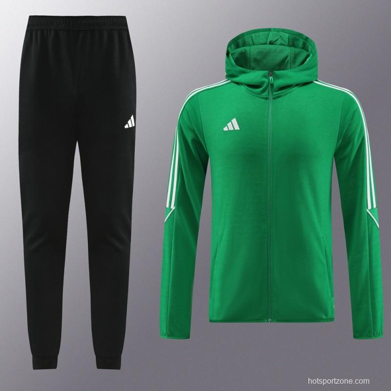 2023 Adidas Green Hoodie Full Zipper Jacket +Pants