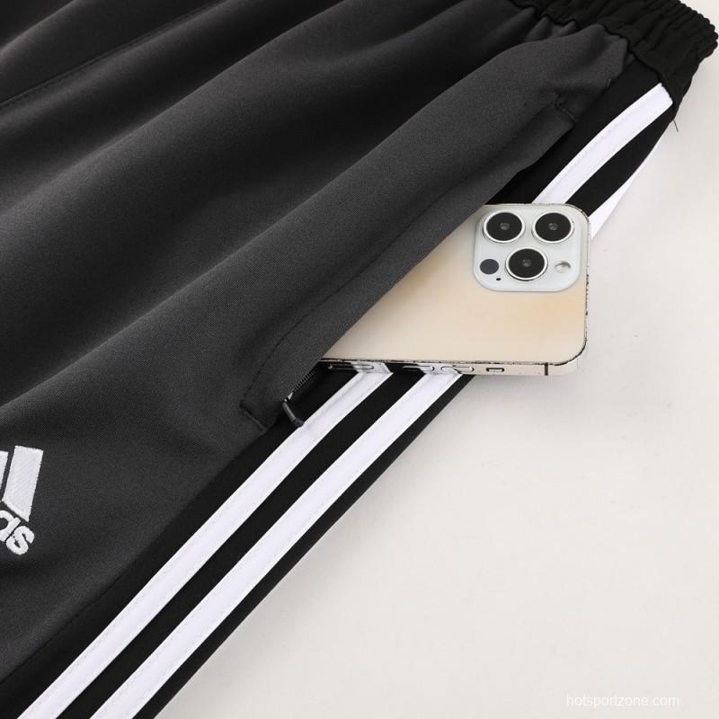23/24 Adidas Black/White Full Zipper +Pants