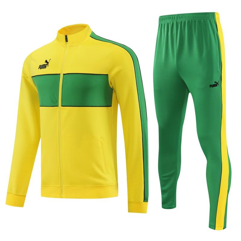 23/24 Puma Yellow Green Full Zipper Jacket+Pants