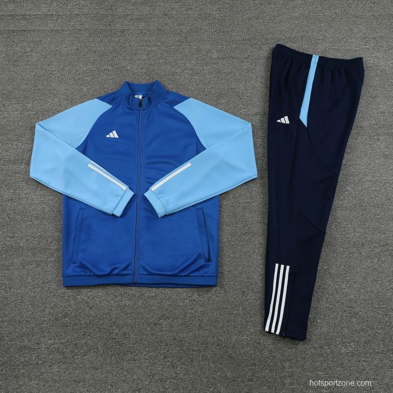 23/24 Adidas Blue Full Zipper Jacket+Pants