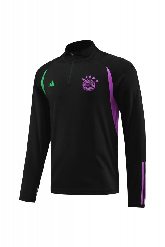 23/24 Bayern Munich Black Purple Full Zipper Jacket+Pants