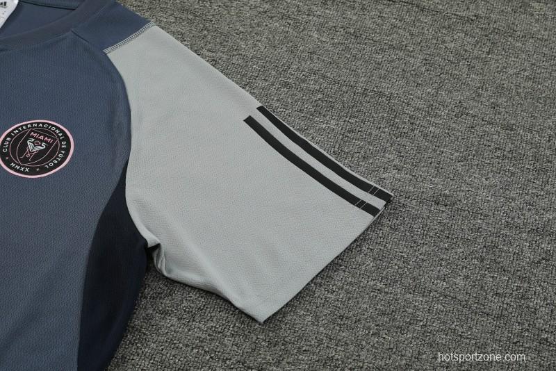 23 24 Inter Miami Grey Short Sleeve+Shorts
