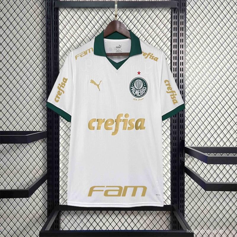 24/25 All Sponsor Palmeiras Away White Jersey With All Sponsor