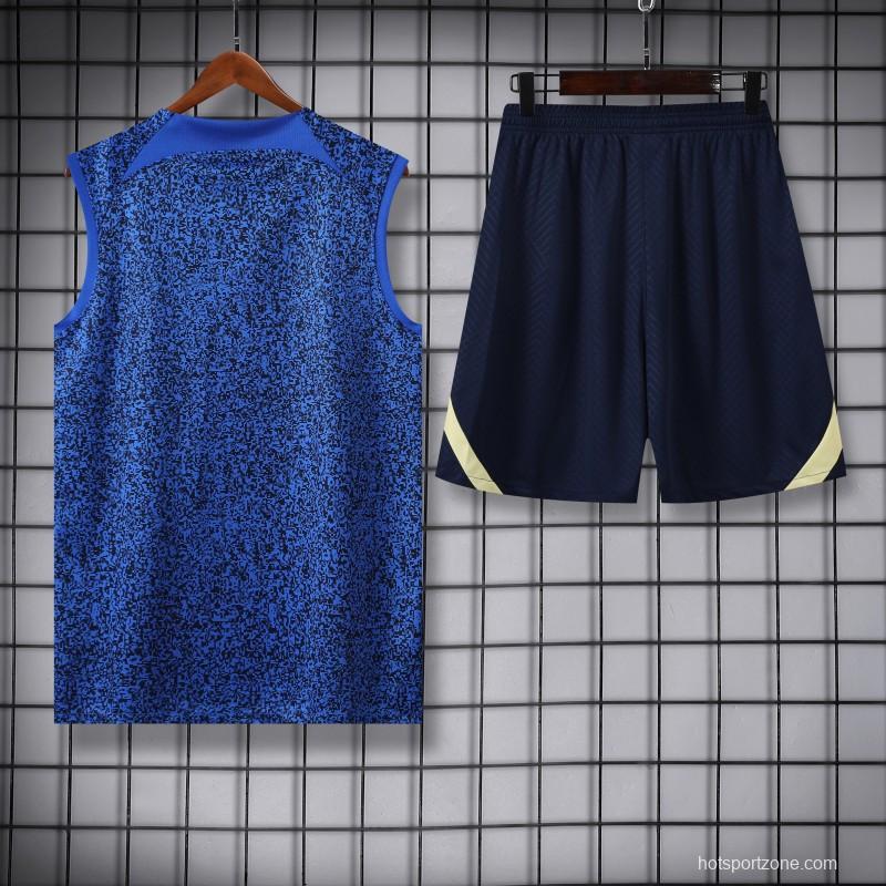 24/25 Club America Blue Vest Jeresy+Shorts
