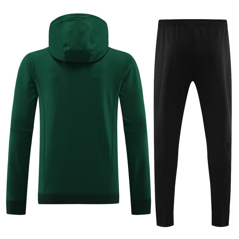 2024 Algeria Green Hoodie  Full Zipper Hoodie Jacket+Pants